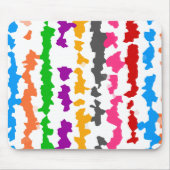 Farbenfrohes unregelmäßiges abstraktes Design Weiß Mousepad (Vorne)