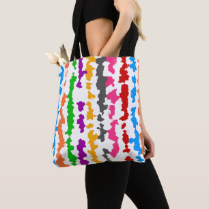 Farbenfrohes unregelmäßiges abstraktes Design Weiß Tasche