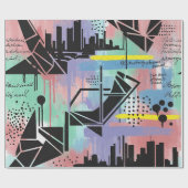 Farbenfrohes urbanes Graffiti-Muster (11) Geschenkpapier (Flach)