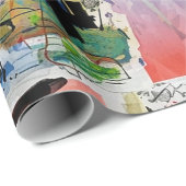 Farbenfrohes urbanes Graffiti-Muster (14) Geschenkpapier (Rolleneckpunkt)