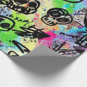 Farbenfrohes urbanes Graffiti-Muster (1) Geschenkpapier (Ecke)