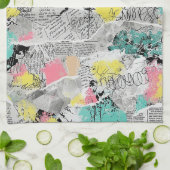 Farbenfrohes urbanes Graffiti-Muster (3) Geschirrtuch (Gefaltet)