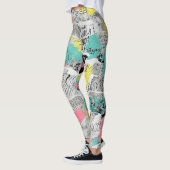 Farbenfrohes urbanes Graffiti-Muster (3) Leggings (Links)