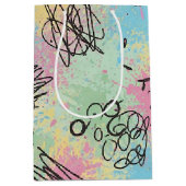 Farbenfrohes urbanes Graffiti-Muster (4) Mittlere Geschenktüte (Vorderseite)