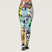 Farbenfrohes urbanes Graffiti-Muster (6) Leggings (Rückseite)