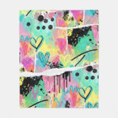 Farbenfrohes urbanes Graffiti-Muster (7) Fleecedecke (Vorderseite)