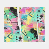 Farbenfrohes urbanes Graffiti-Muster (7) Fleecedecke (Vorderseite (Horizontal))