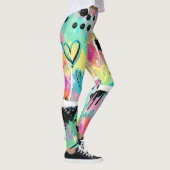 Farbenfrohes urbanes Graffiti-Muster (7) Leggings (Rechts)