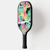 Farbenfrohes urbanes Graffiti-Muster (7) Pickleball Schläger (Links)