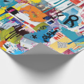 Farbenfrohes urbanes Graffiti-Muster (8) Geschenkpapier (Ecke)