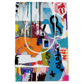 Farbenfrohes urbanes Graffiti-Muster (8) Mittlere Geschenktüte (Vorderseite)