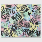 Farbenfrohes urbanes Graffiti-Muster (9) Geschenkpapier (Flach)