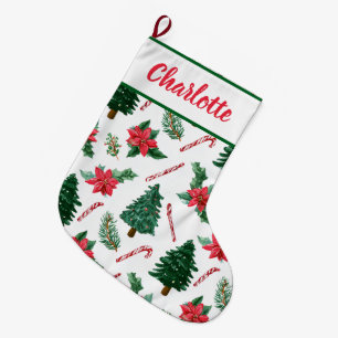 Farbenfrohes Urlaubsmuster   Weihnachtsstrumpf Großer Weihnachtsstrumpf