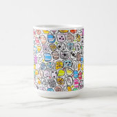Farbenfrohes verspieltes Muster Geburtstag & Feier Kaffeetasse (Mittel)