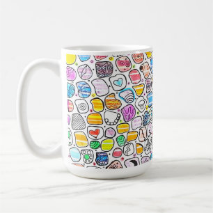 Farbenfrohes verspieltes Muster Geburtstag & Feier Kaffeetasse