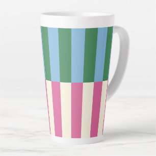 Farbenfrohes vertikales Streifenmuster Milchtasse