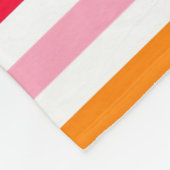 Farbenfrohes Vibrantes Streifenmuster-Design Fleecedecke (Ecke)