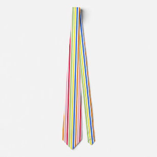 Farbenfrohes Vibrantes Streifenmuster-Design  Krawatte