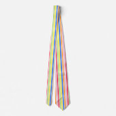 Farbenfrohes Vibrantes Streifenmuster-Design Krawatte (Rückseite)