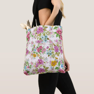 Farbenfrohes Vintage-Blumenmuster Tasche