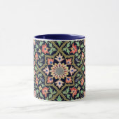 Farbenfrohes vintage-blumiges indisches Mandala-Mu Tasse (Zentrum)