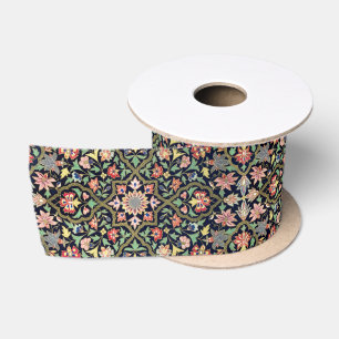 Farbenfrohes vintage florales indisches Mandala-Mu Satinband