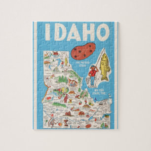 Farbenfrohes Vintage Idaho 8x10 Puzzle