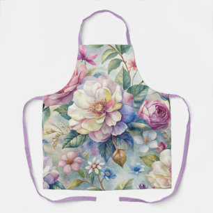 Farbenfrohes Vintage-inspiriertes florales Muster Schürze