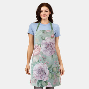 Farbenfrohes Vintage-inspiriertes florales Muster Schürze