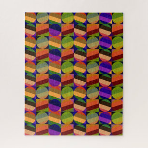 Farbenfrohes, vintage-inspiriertes Muster Puzzle
