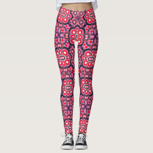 Farbenfrohes Vintage-Kunst-Design Leggings