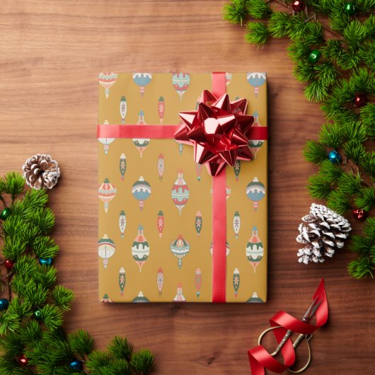 Farbenfrohes Vintage-Ornament Geschenkpapier (Feiertagsgeschenk)
