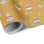 Farbenfrohes Vintage-Ornament Geschenkpapier (Rolleneckpunkt)
