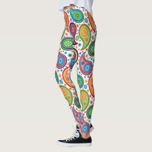 Farbenfrohes vintage Paisley-Muster Leggings