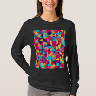 Farbenfrohes Vintage-T-Shirt mit 80er 90er Pattern T-Shirt