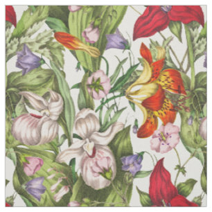 Farbenfrohes vintage Wasserfarben-Blumenmuster Stoff