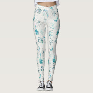 Farbenfrohes vintage-weihnachtsmuster leggings