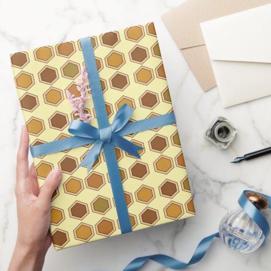 Farbenfrohes Waben-Geburtstags Geschenkpapier (Schenken)