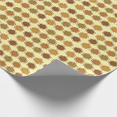 Farbenfrohes Waben-Geburtstags Geschenkpapier (Ecke)