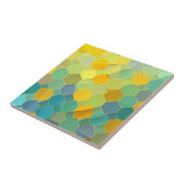 Farbenfrohes Waben-Geometrie-Muster Fliese (Seite)
