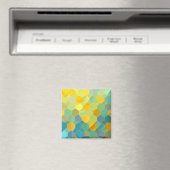 Farbenfrohes Waben-Geometrie-Muster Magnet (In Situ (Geschirrspüler))