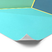 Farbenfrohes Waben-Geometrie-Muster Poster (Ecke)