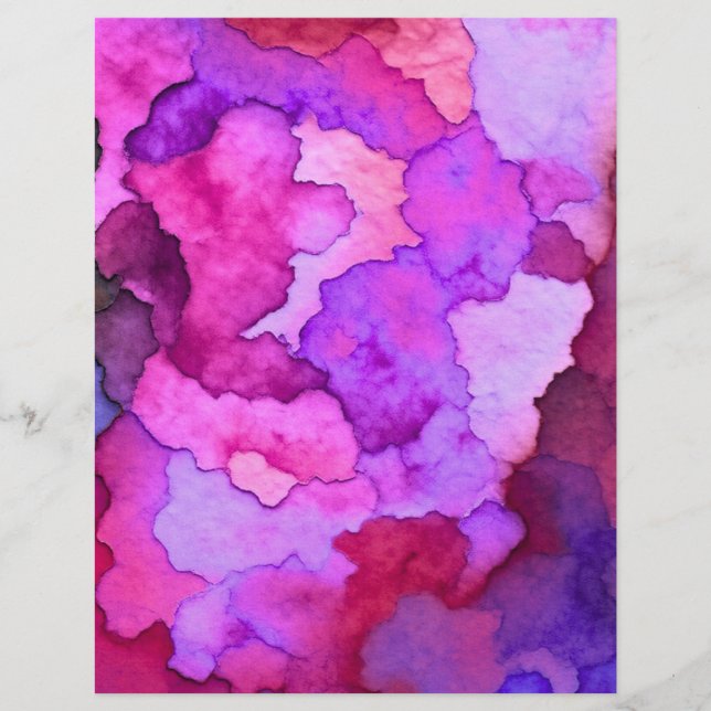 farbenfrohes Wasserfarben-Style-Bastelpapier 21,59 (Vorderseite)
