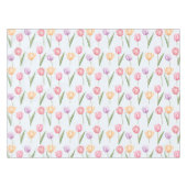 Farbenfrohes Wasserfarben-Tulpen-Blumenmuster Tischdecke (Vorderseite (Horizontal))