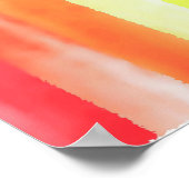 Farbenfrohes Wasserfarben Vertikales Regenbogenmus Poster (Ecke)