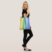 Farbenfrohes Wasserfarben-vertikales Regenbogenmus Tasche (Am Model)