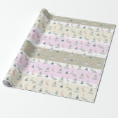 Farbenfrohes Weihnachts-Winter-Wunderland Geschenkpapier (Ungerollt)