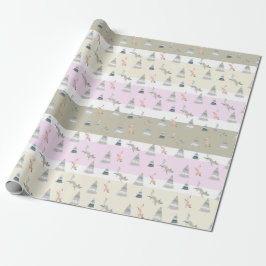 Farbenfrohes Weihnachts-Winter-Wunderland Geschenkpapier