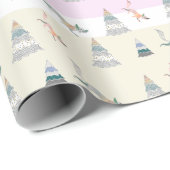 Farbenfrohes Weihnachts-Winter-Wunderland Geschenkpapier (Rolleneckpunkt)
