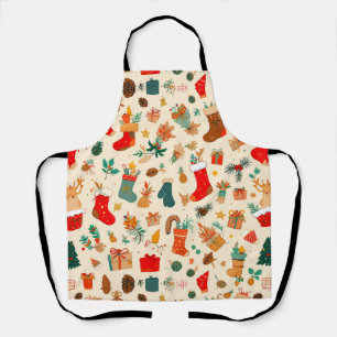 Farbenfrohes Weihnachtsmuster Schürze